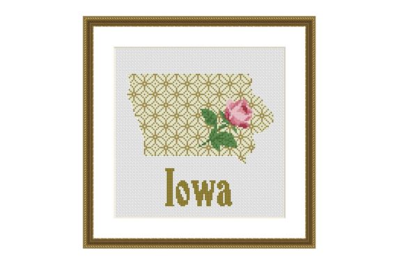 Iowa Map Silhouette: A Festive Cross Stitch Review