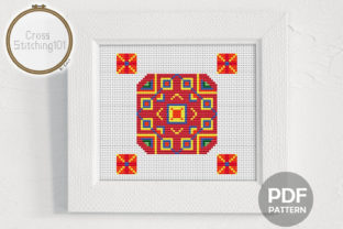 Modern Square Cross Stitch for Handmade Gifts