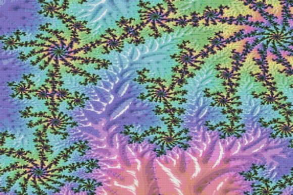 Review: Cross Stitch Pattern - Fractal - Rainbow for Modern Projects
