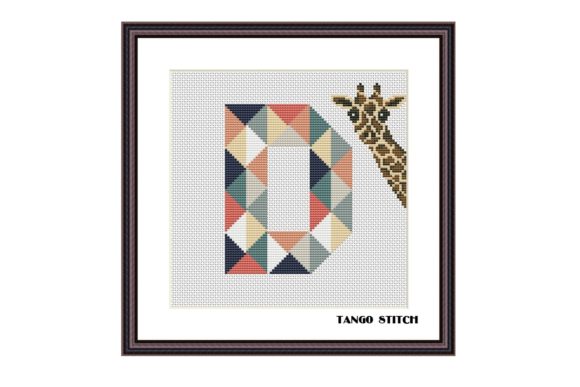 Review: Letter D and Funny Giraffe Cross Stitch Design