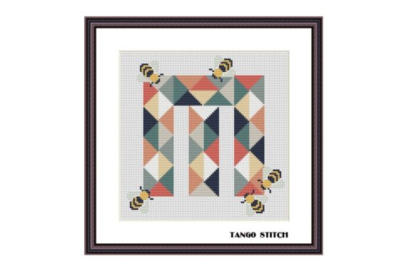 Review: Letter M Cute Bee Nursery Cross Stitch for Craft Fairs